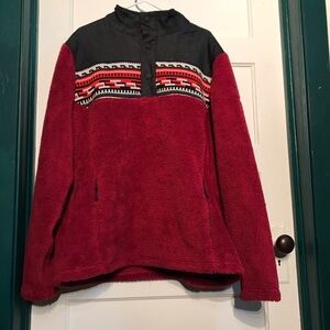 Spyder Wool-Blend 2XL Fleece Pullover with Aztec Print